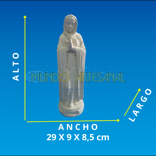 1127 - P049 <p> PRECIO $8.250 </p> VIRGEN ROSA MISTICA BASE REDONDA