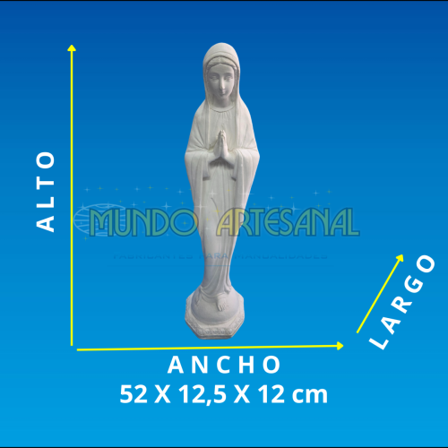 1178 - P031 <p> PRECIO $18.750 </p> VIRGEN PEREGRINA ESTILIZADA BASE LABRADA